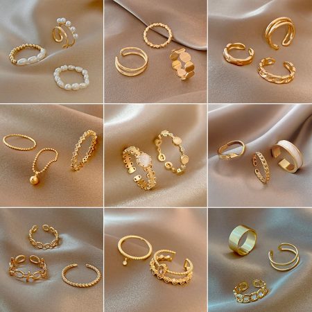 Factory Jewelry Golden Classic Rings Over Stock Sale