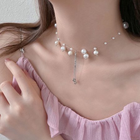 Mystery Box Jewelry Pearl Collarbone chains Sell By Weight