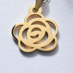 18k Gold Camellia Flower Necklace Women Jewelry Sets Wholesale