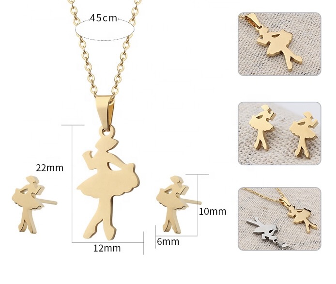 Custom Pendant Design Jewelry Earrings Necklace Set