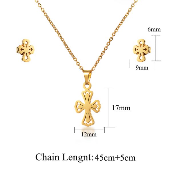 Fashion Custom Gold Plated Jewelry Sets Stainless Sets