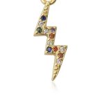 Zircon Unique Lightning Earring Necklace Jewelry Set