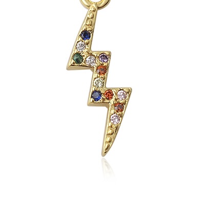 Zircon Unique Lightning Earring Necklace Jewelry Set