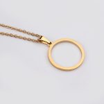 Simple Charm Jewelry Hoop Circle Pendant Jewelry Sets