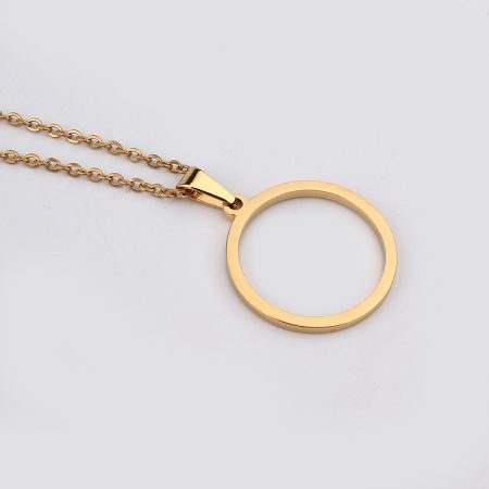 Simple Charm Jewelry Hoop Circle Pendant Jewelry Sets