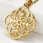 Fashion 18K Gold Plated Stainless Steel Flower Jewelry Sets