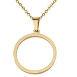 Simple Charm Jewelry Hoop Circle Pendant Jewelry Sets