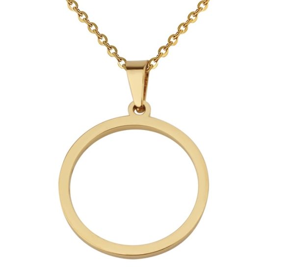 Simple Charm Jewelry Hoop Circle Pendant Jewelry Sets