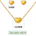 18k Gold Plated Small Heart Nigerian Kenya Ethiopian Jewelry Sets