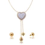 Wholesale Costume Crystal Long Necklace Online Shop Jewelry Set