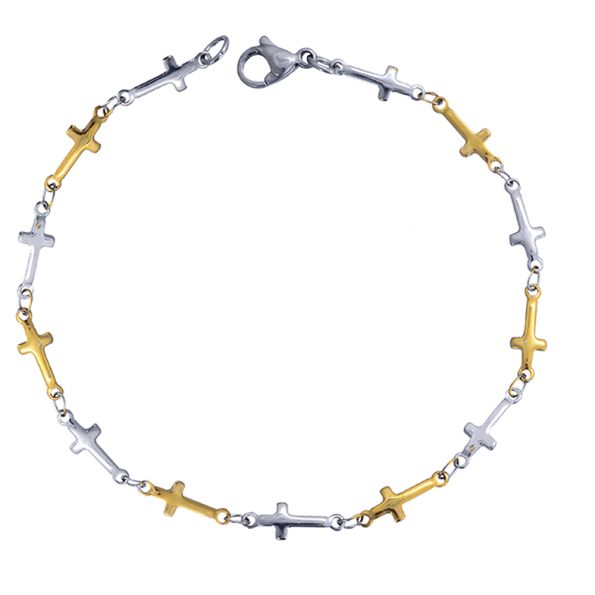 Religious Cross Jewelry Set Necklace And Bracelet Set