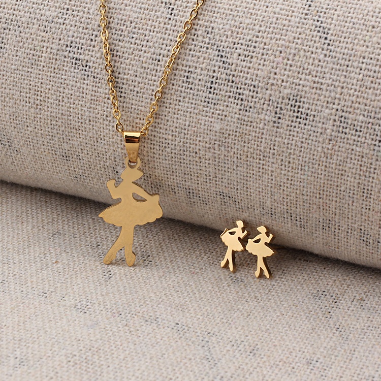 Custom Pendant Design Jewelry Earrings Necklace Set