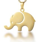 Gold Cute Elephant Fashion Stainless Steel Jewelry Set Wholesale