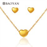 18k Gold Plated Small Heart Nigerian Kenya Ethiopian Jewelry Sets