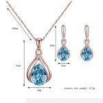 Rose Gold Plated Engagement Jewelry Set