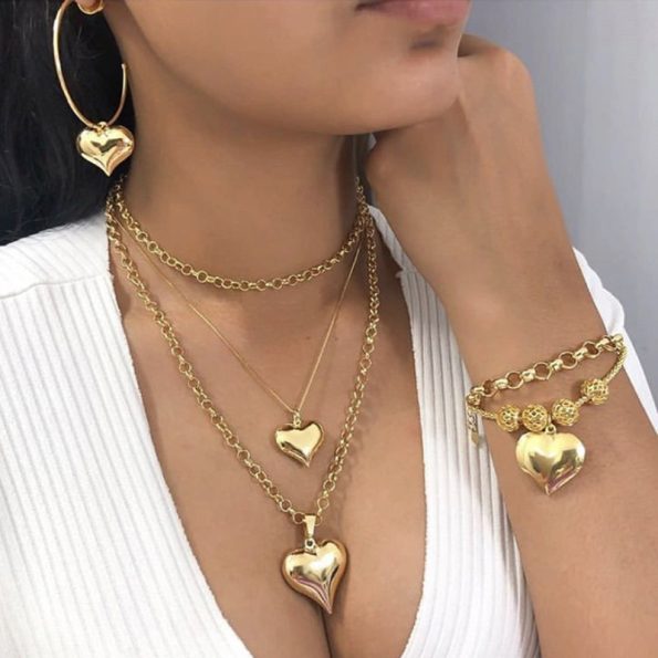 Hot Selling Fashion Heart Jewelry Set