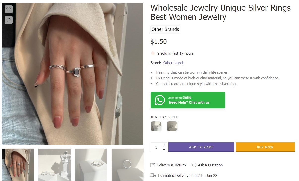 Bulk silver jewelry