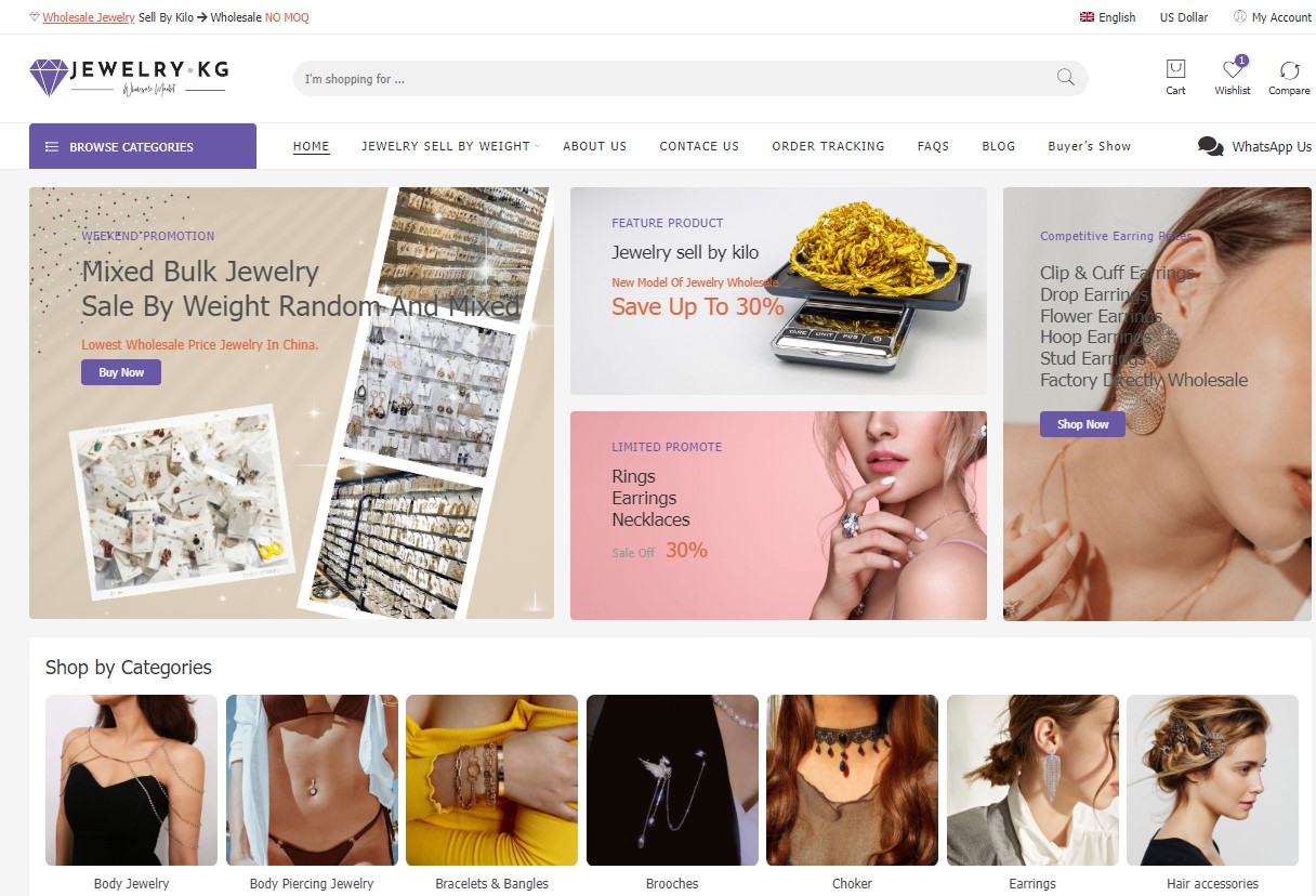 Online wholesale jewelry
