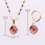 Hot Fashion Color Stone Gold Plated African Gl Jewelry Sets