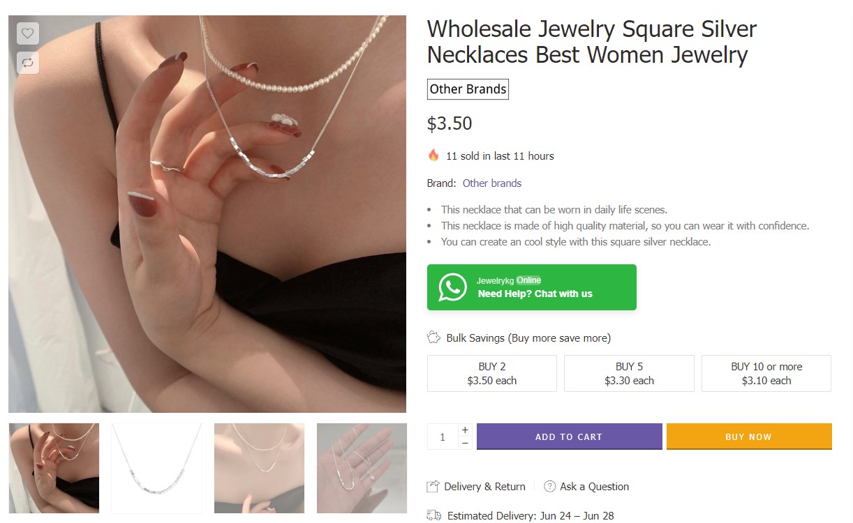 Bulk silver jewelry
