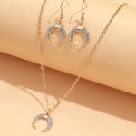 2022 Star And Moon Earring Necklace Jewelry Sets
