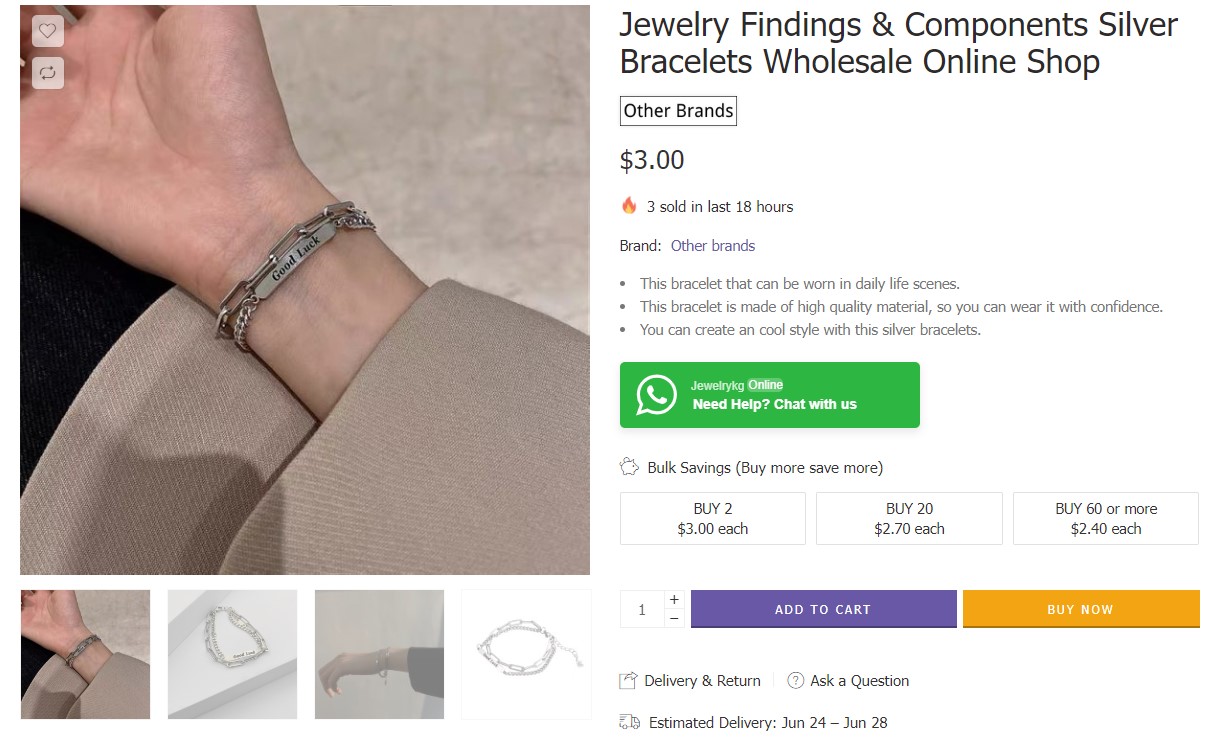Bulk silver jewelry