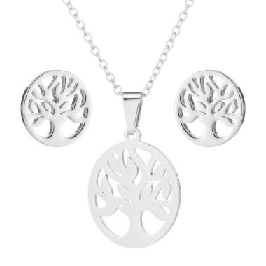 High Polished Stainless Steel Stud Earrings Jewelry Sets