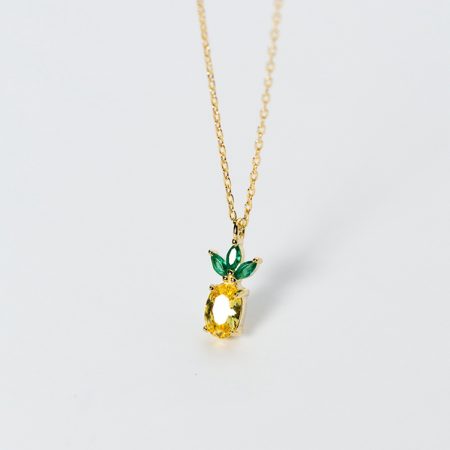 New Design Women Girls Jewelry Yellow Pineapple