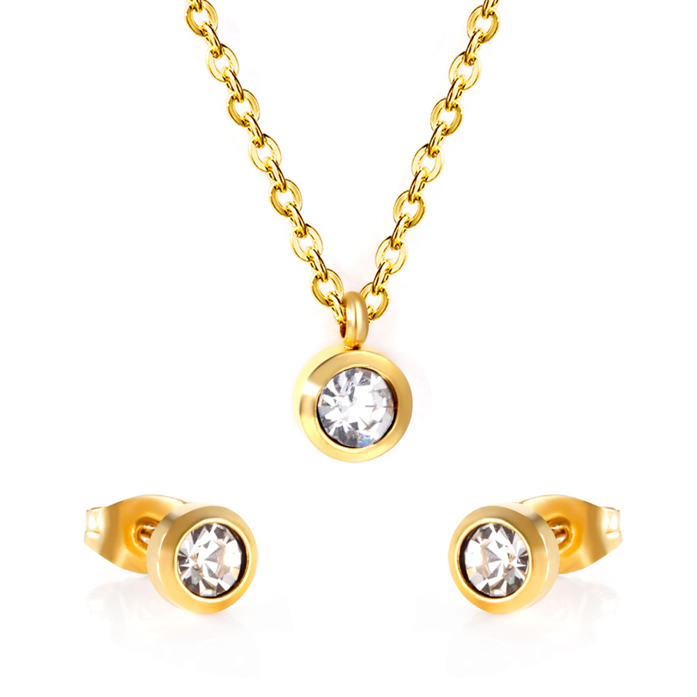 Stainless Steel Brazilian Couple Princess Cute Jewelry Sets