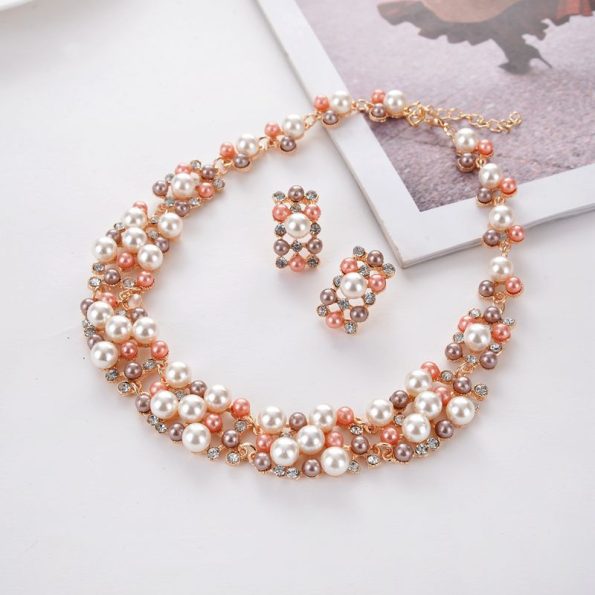 Classic Temperament Pearl Bridesmaid Jewelry Set