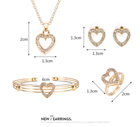 Hot Selling Fashion Heart Jewelry Set