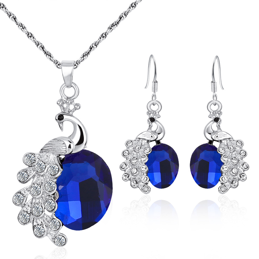 New Set Fashion Jewelry Personalized Peacock Jewelry Set