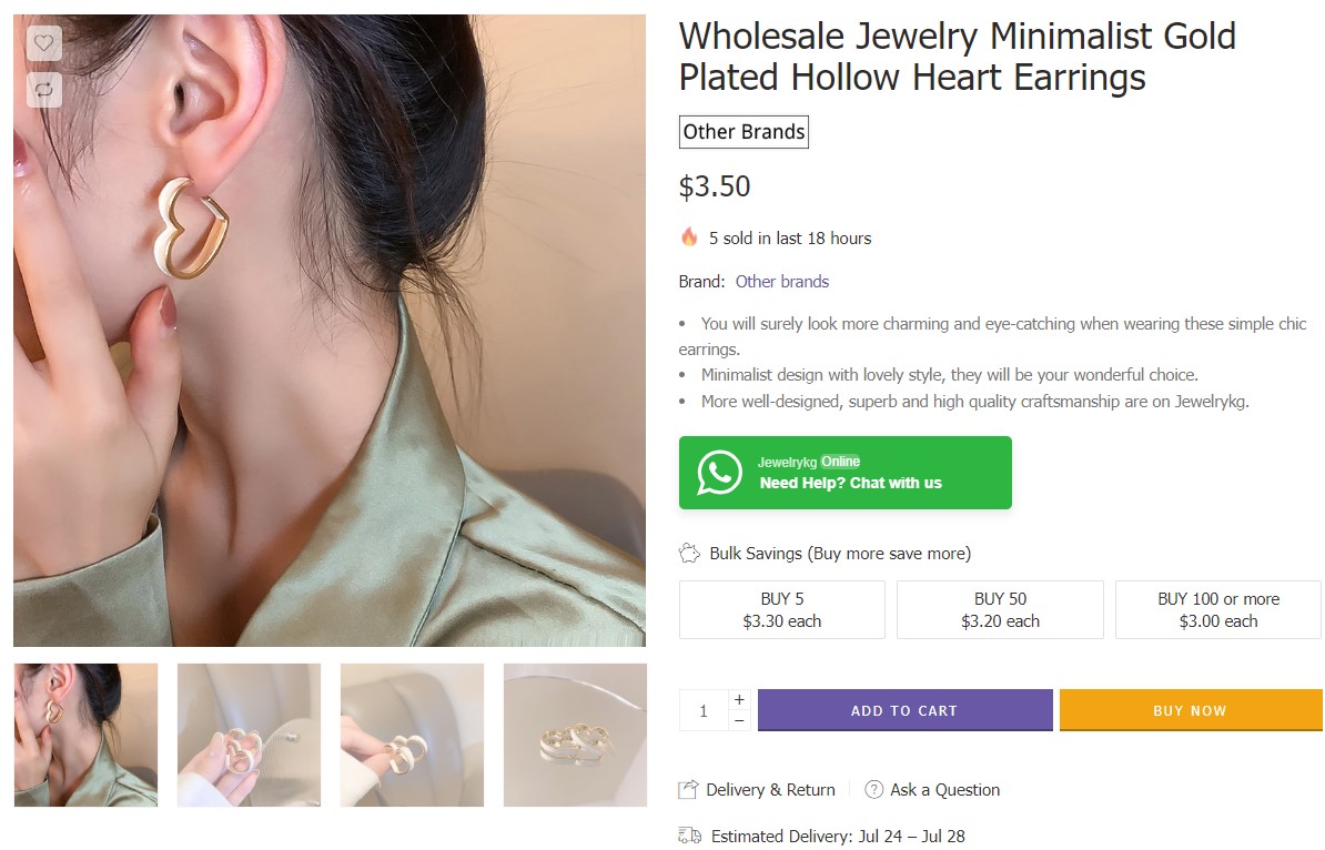 bulk gold-plated jewelry