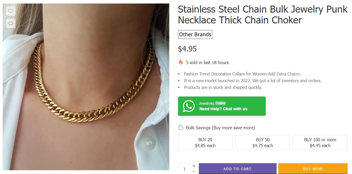 chain bulk jewelry