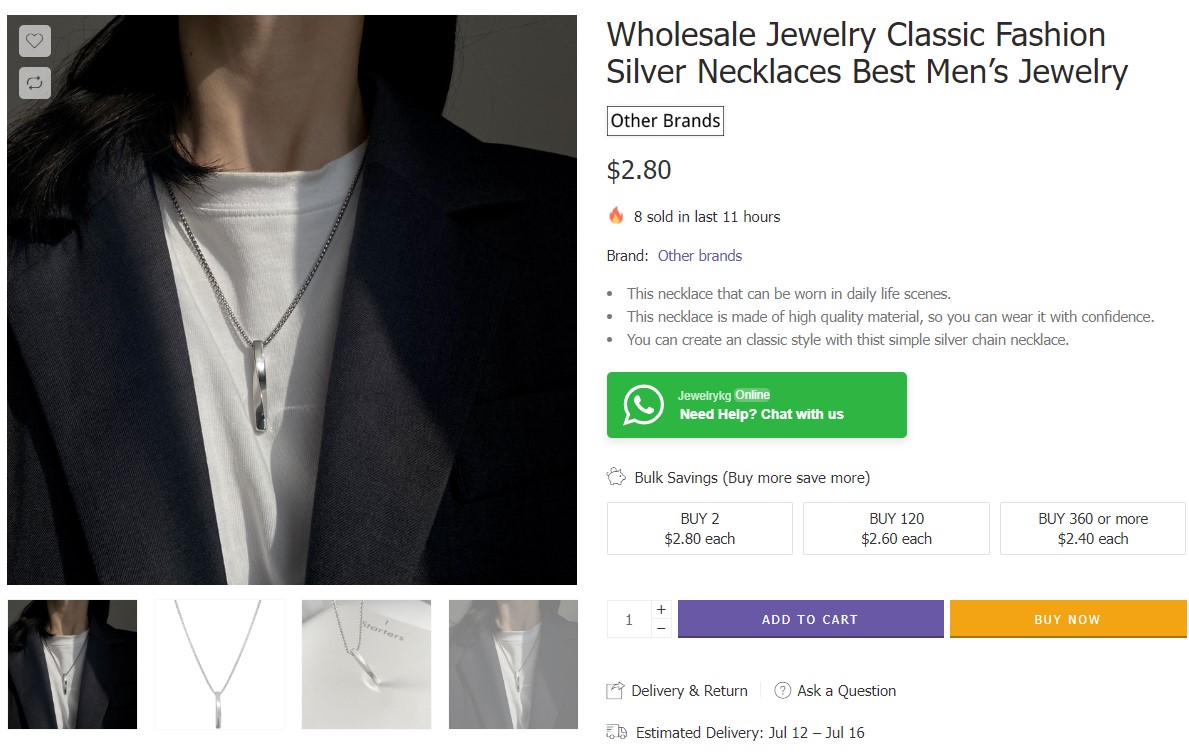 chain bulk jewelry