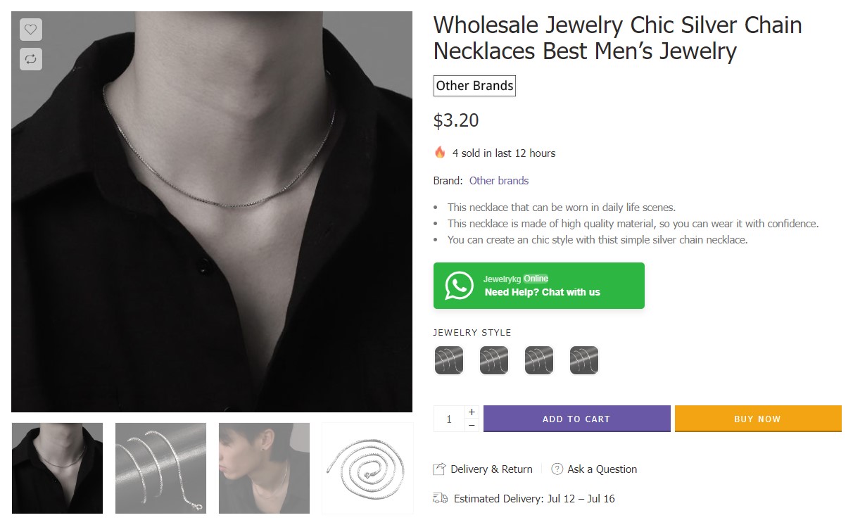 chain bulk jewelry