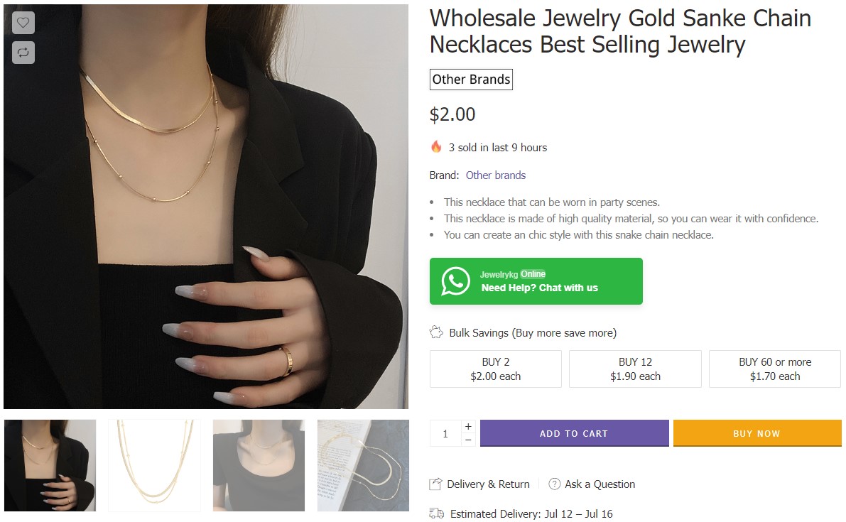 chain bulk jewelry