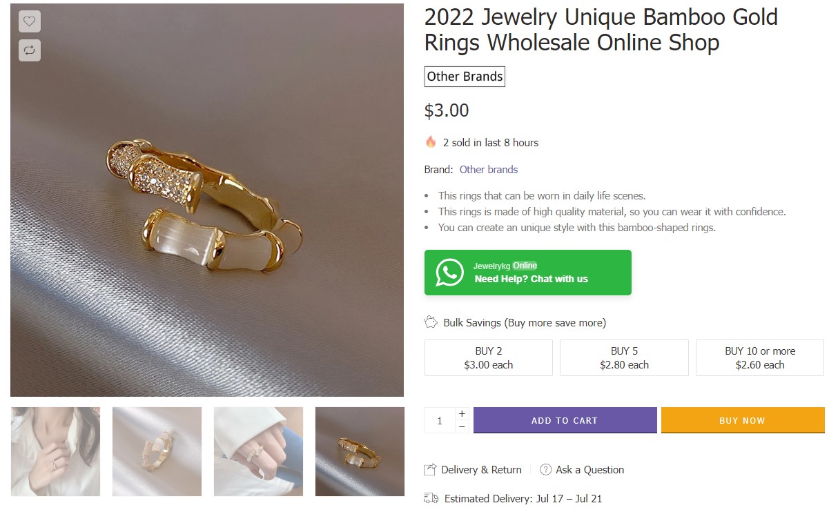 French bulk jewelry