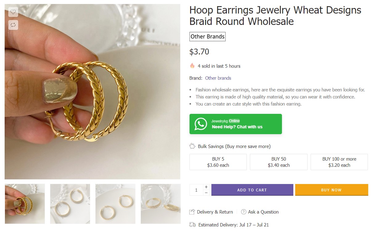 French bulk jewelry