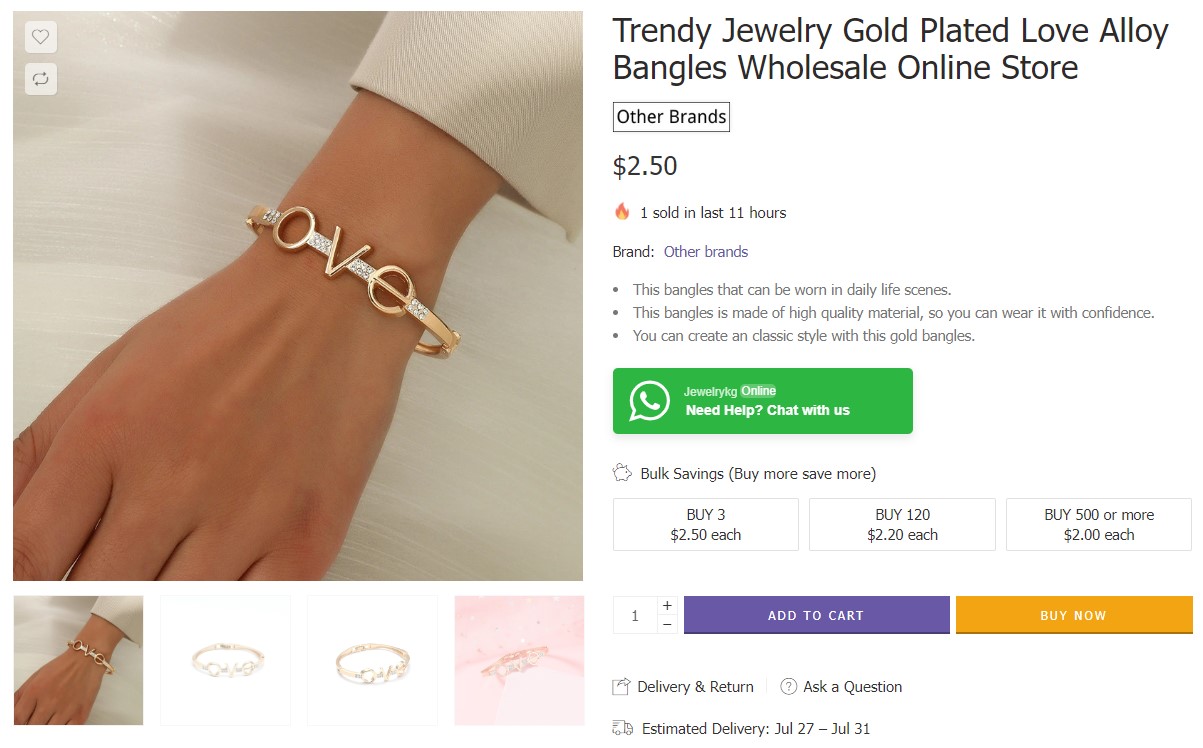 gold-plated wholesale jewelry