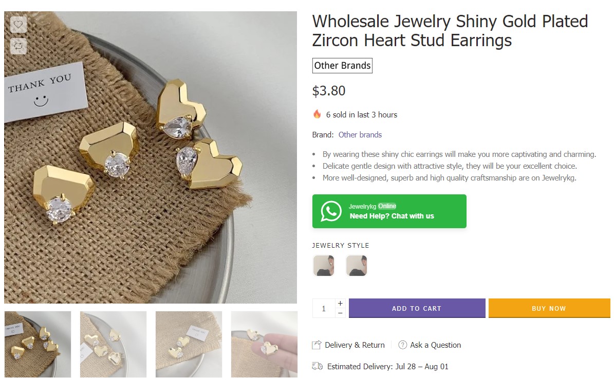 gold-plated wholesale jewelry