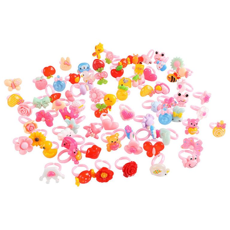 Wholesale Plastic Kids Animal Flower Butterfly Kids Ring