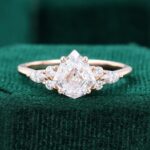 Shield Cut Moissanite Engagement Ring Classic Bridal Ring