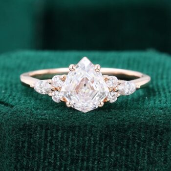 Shield Cut Moissanite Engagement Ring Classic Bridal Ring