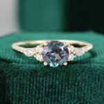 Yellow Gold Alexandrite Engagement Ring